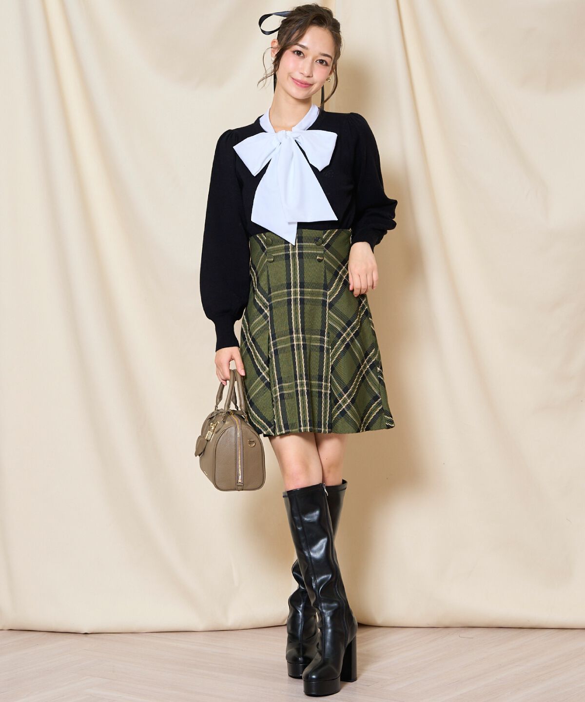 WILLSELECTION「ボックスタックミニスカート」|台形|