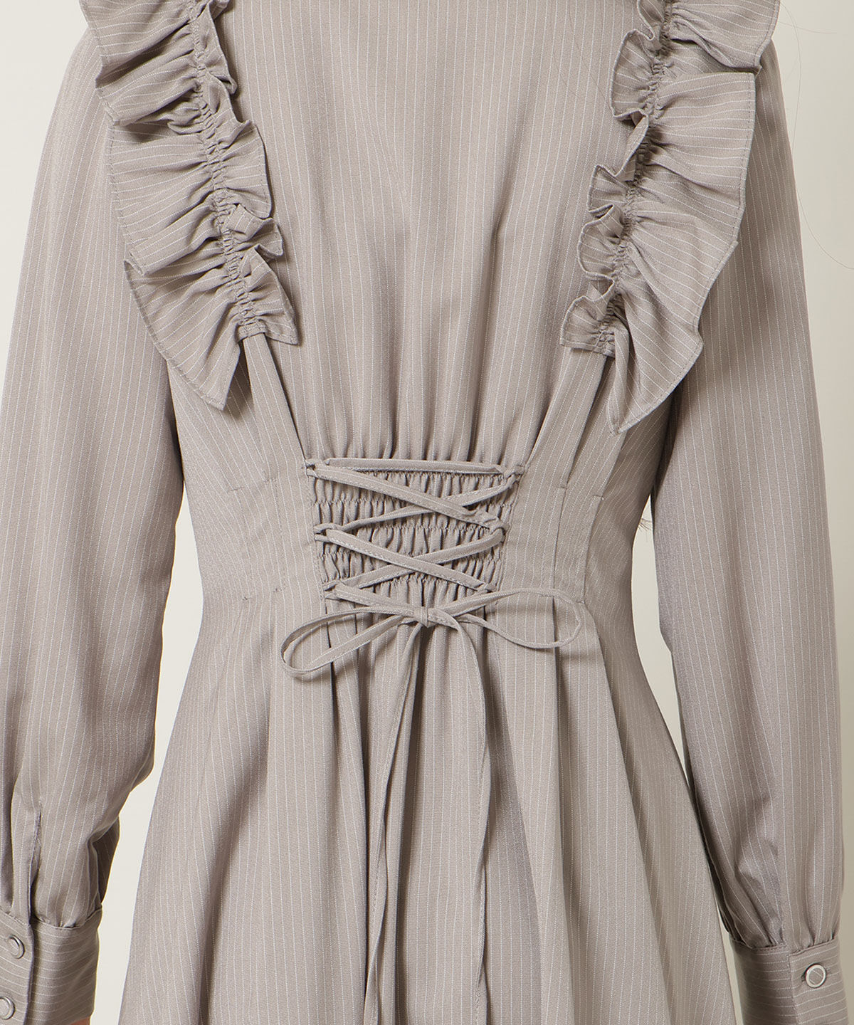 WILLSELECTION「ショルダーフリルリボンタイシャツワンピース」|ワンピース|