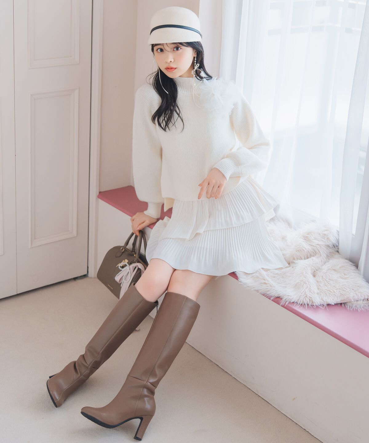 WILLSELECTION「プリーツティアードミニスカート」|フレア|