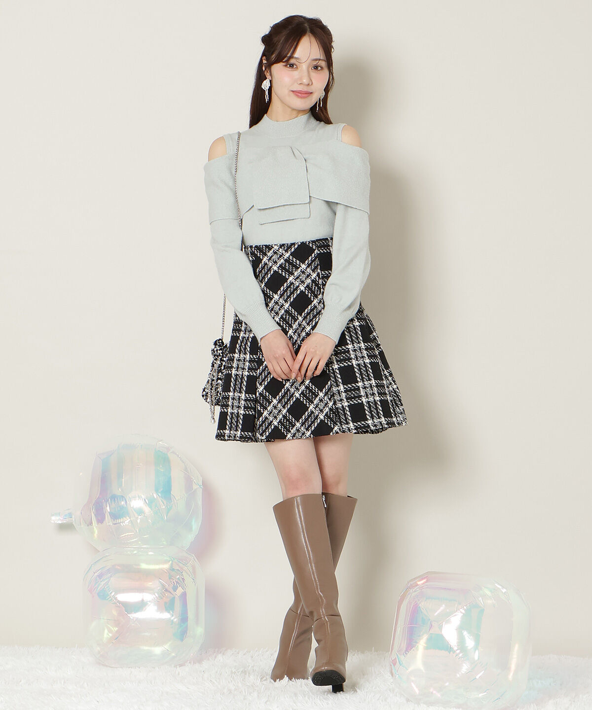 WILLSELECTION「ツイストリボンオフショルニット」|ニット・セーター|