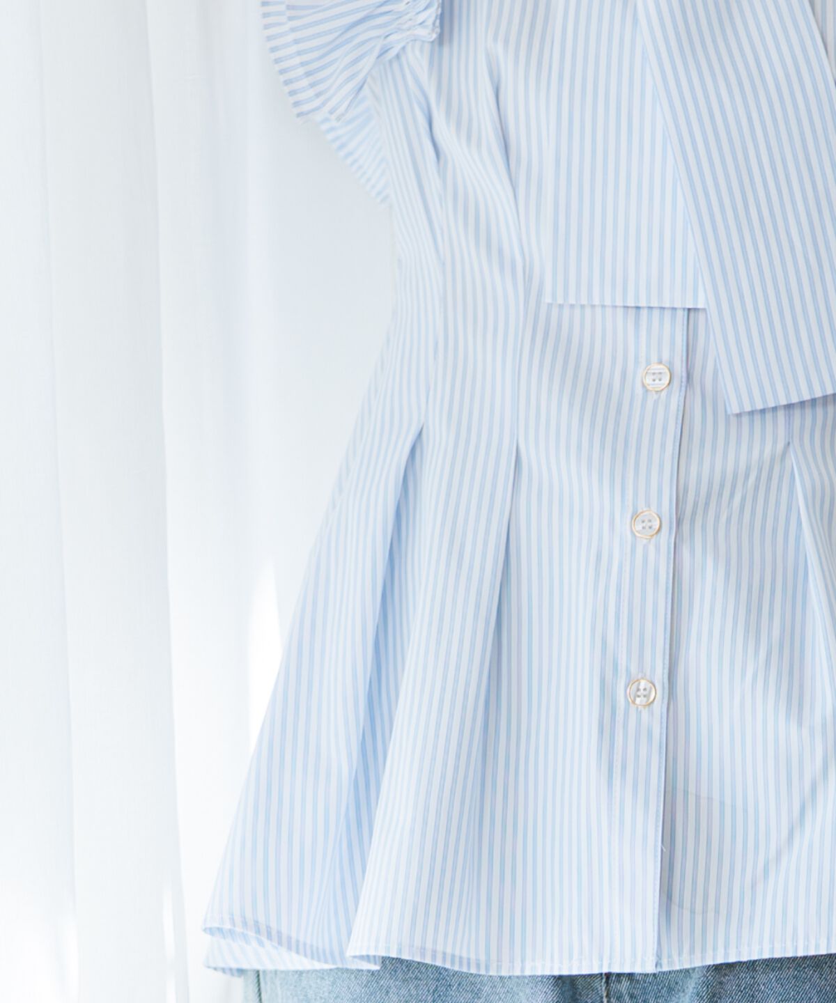 WILLSELECTION「フリルスリーブペプラムブラウス」|シャツ・ブラウス|