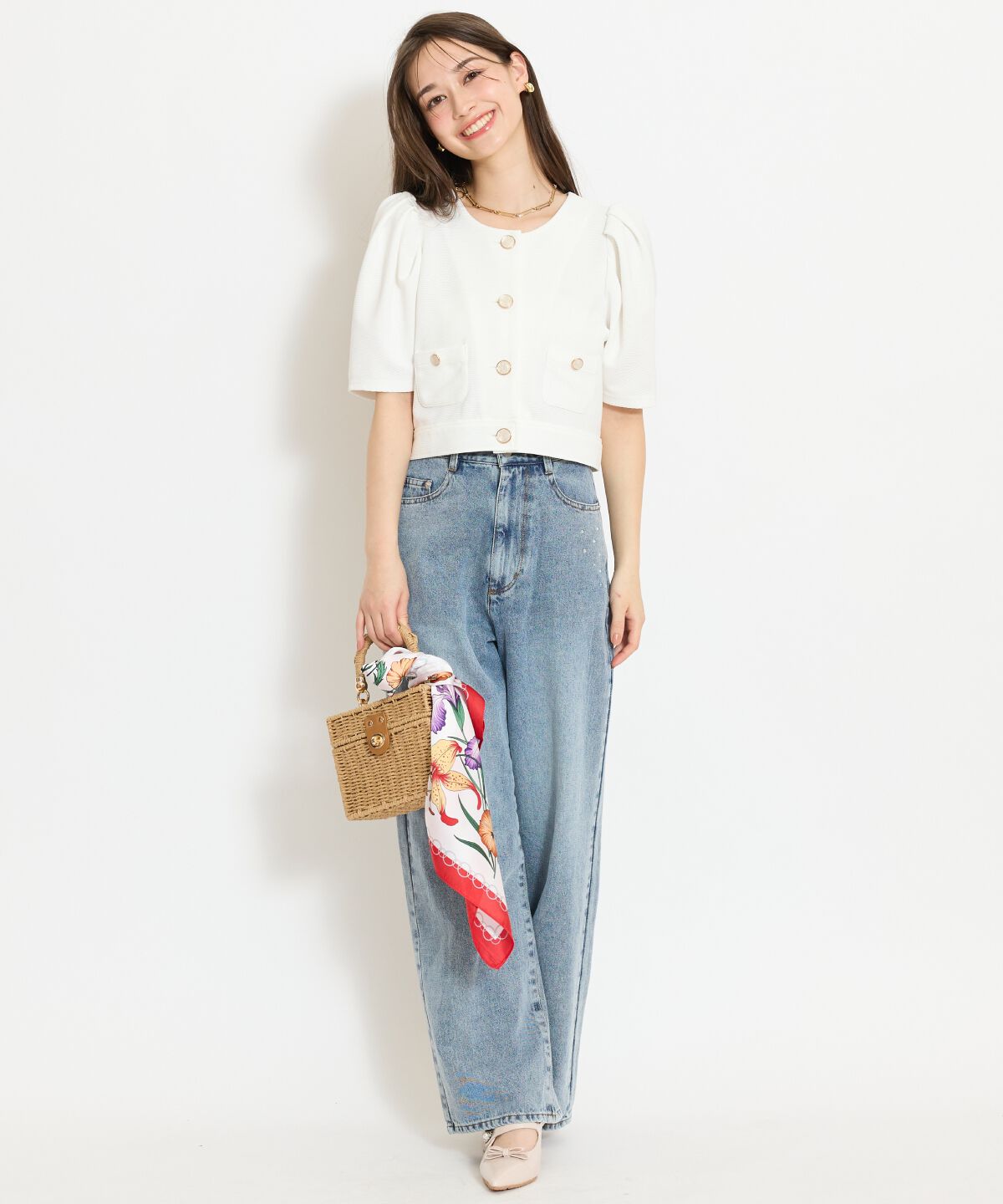 WILLSELECTION「ノーカラーポンチジャケット」|ノーカラージャケット|