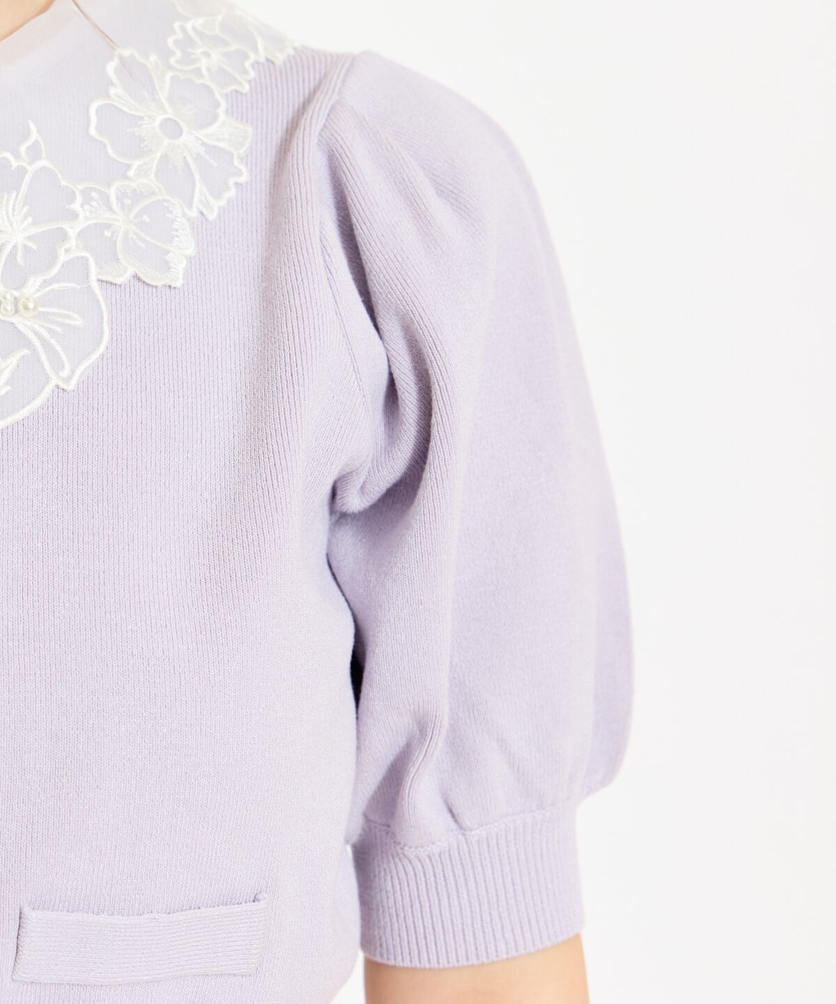 WILLSELECTION「シアーレースカラーカーディガン」|カーディガン|