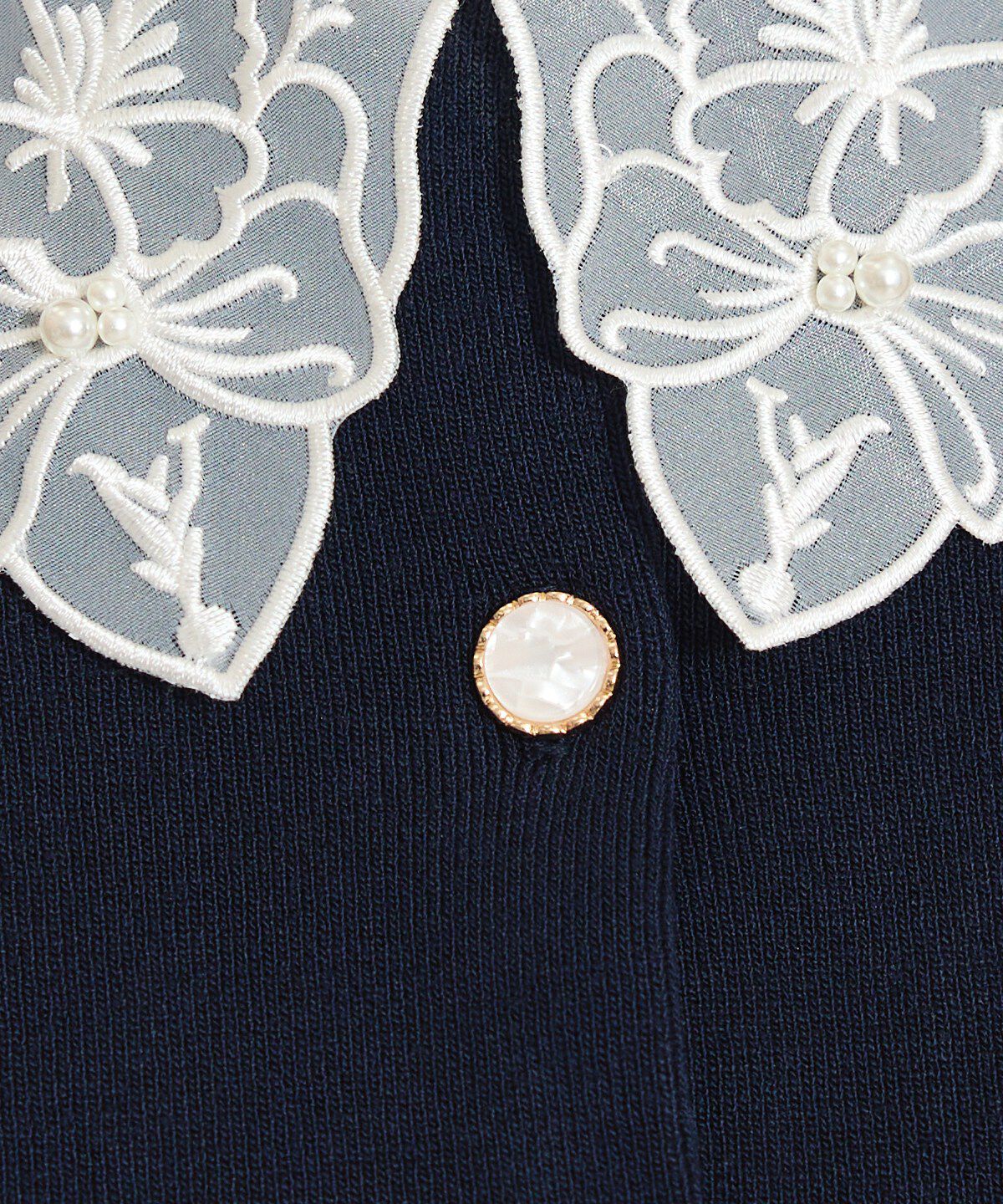 WILLSELECTION「シアーレースカラーカーディガン」|カーディガン|