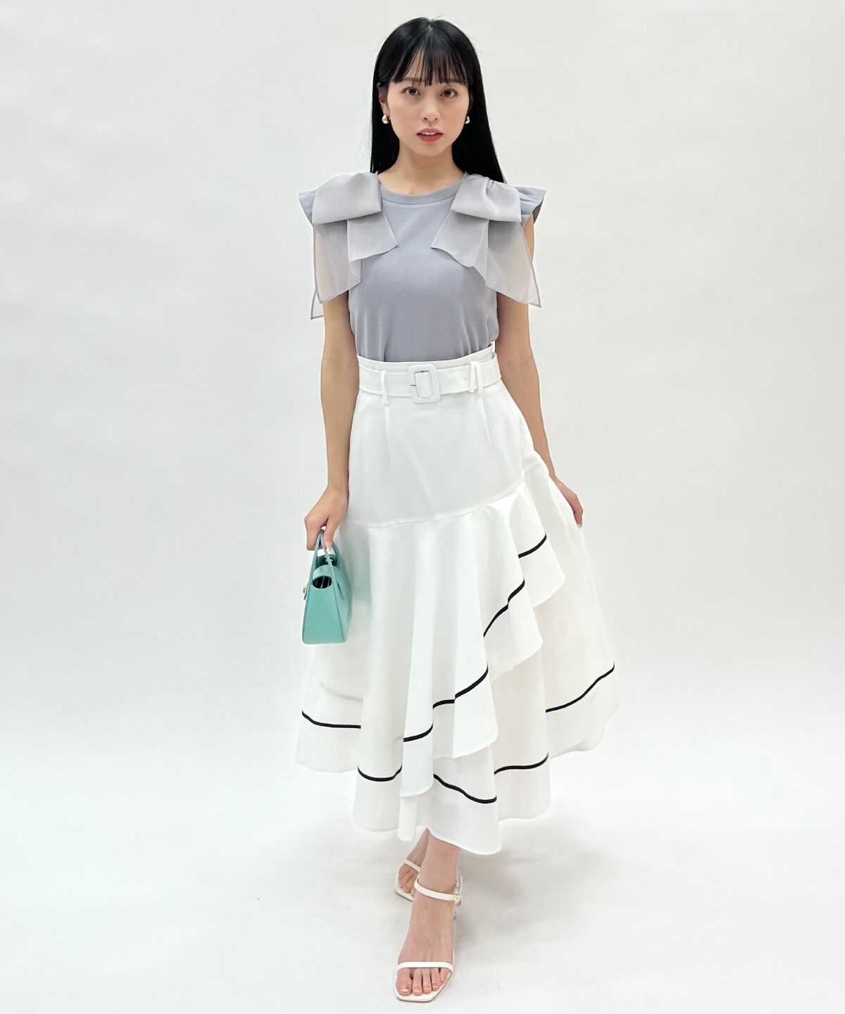 WILLSELECTION「ベルト付きハンカチヘムスカート」|フレア|