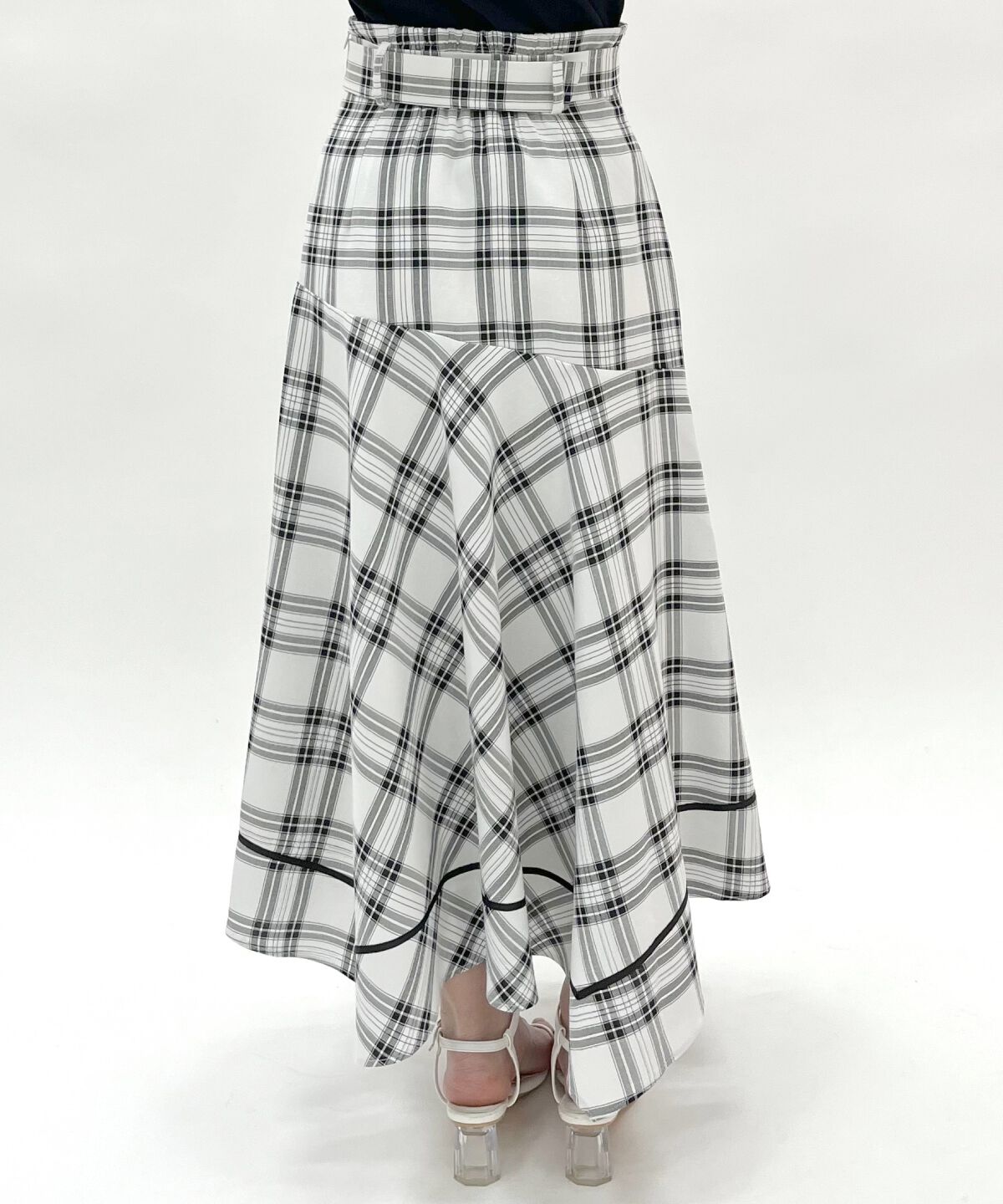 WILLSELECTION「ベルト付きハンカチヘムスカート」|フレア|