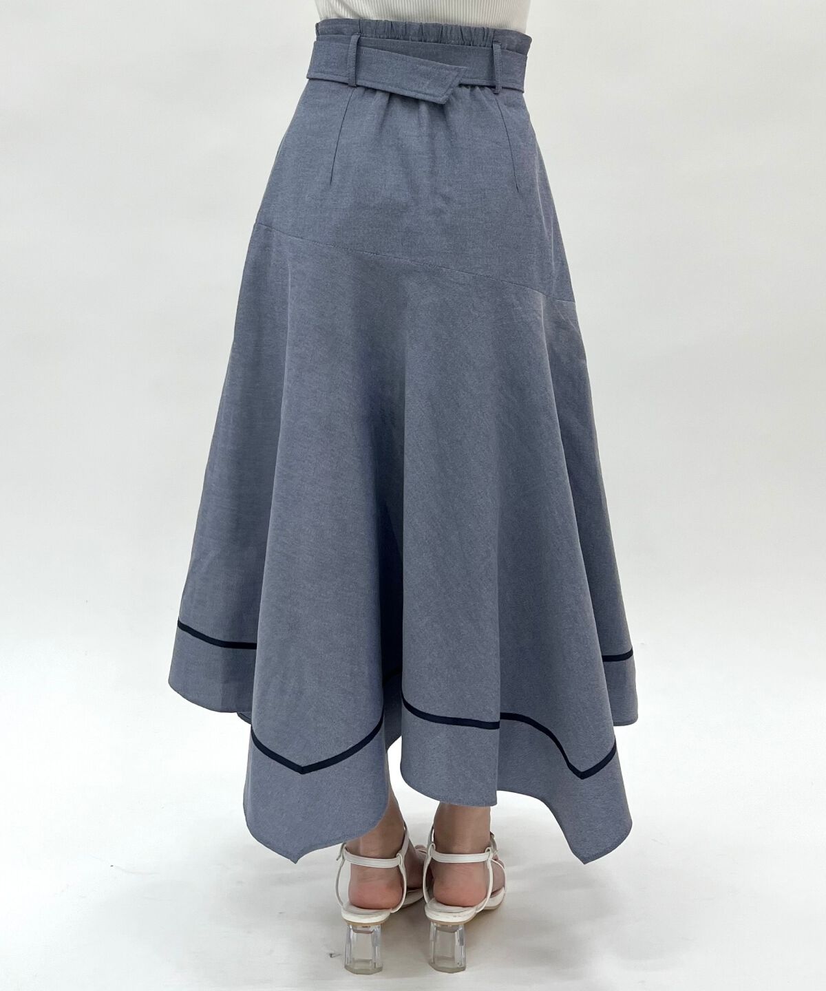 WILLSELECTION「ベルト付きハンカチヘムスカート」|フレア|