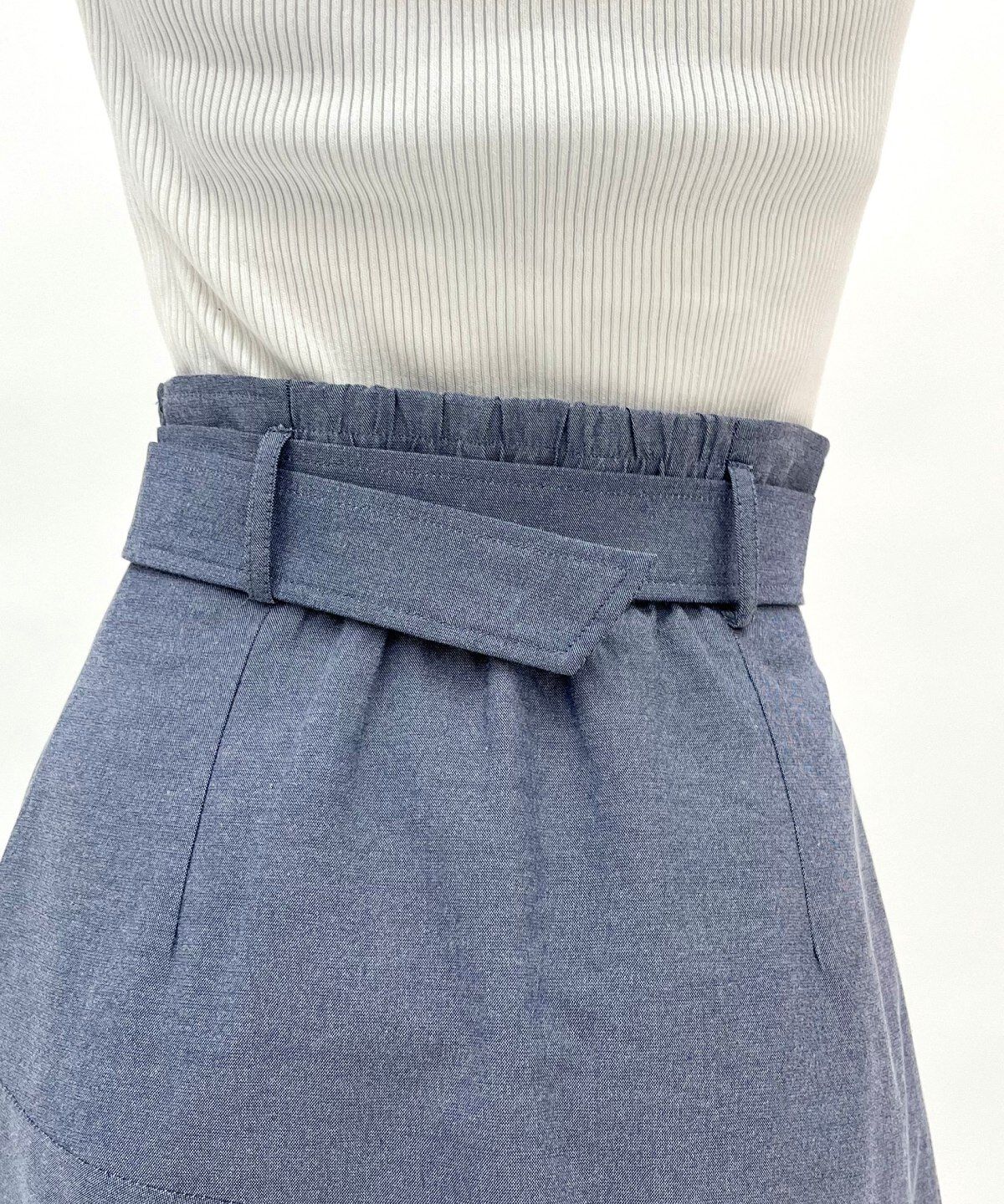 WILLSELECTION「ベルト付きハンカチヘムスカート」|フレア|
