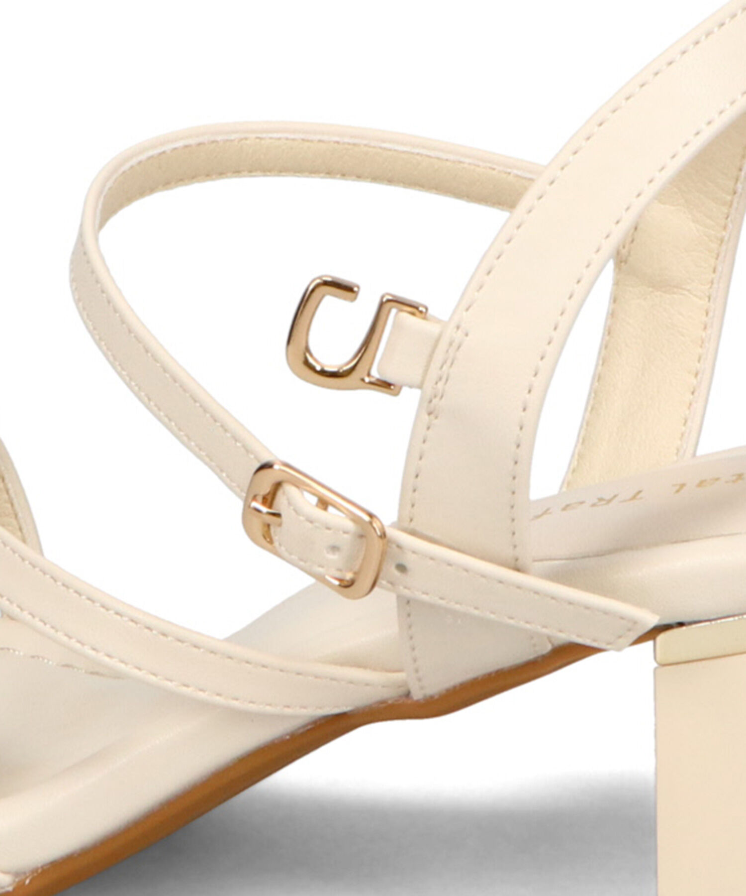 ORiental TRaffic「アシンメトリーストラップヒールサンダル/51230 サンダル 人気 トレンド ヒール6.7cm」|サンダル|