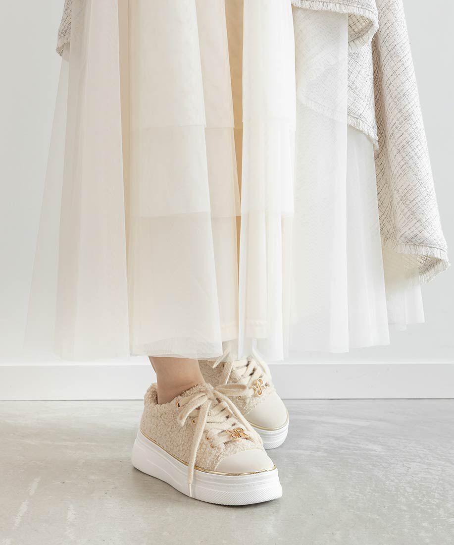  「2WAYモノグラムパーツボアスニーカー」|スニーカー|