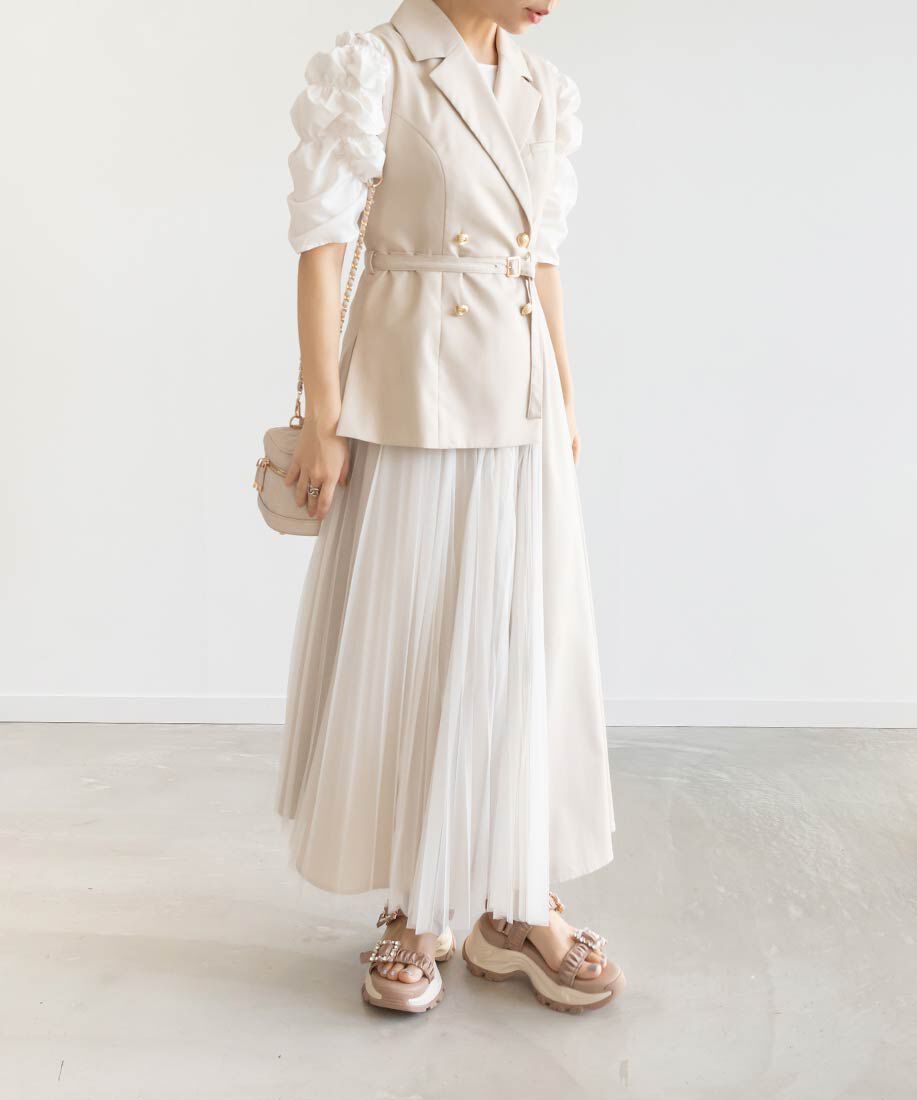  「ビジュー&times;ギャザーベルトスポーツサンダル」|サンダル|