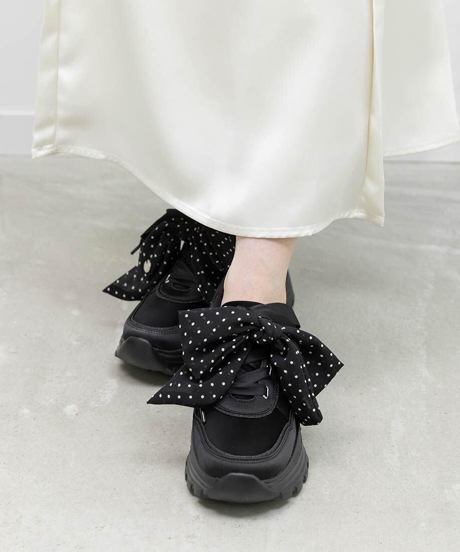  「2WAY スカーフリボンボリュームスニーカー」|スニーカー|