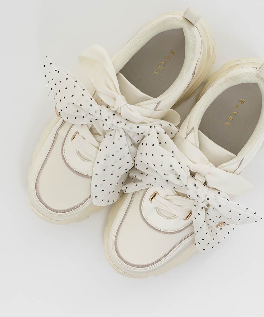  「2WAY スカーフリボンボリュームスニーカー」|スニーカー|