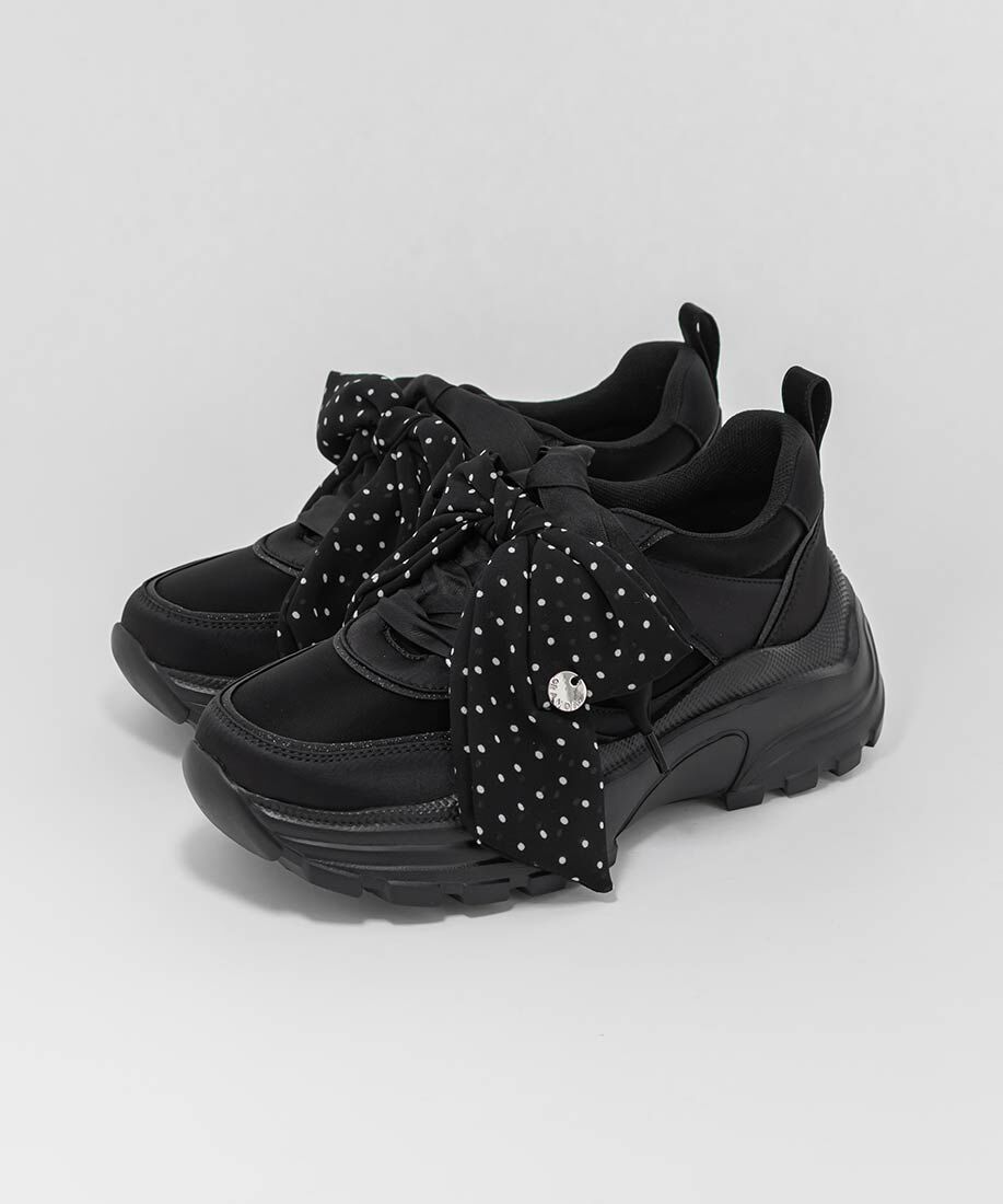  「2WAY スカーフリボンボリュームスニーカー」|スニーカー|