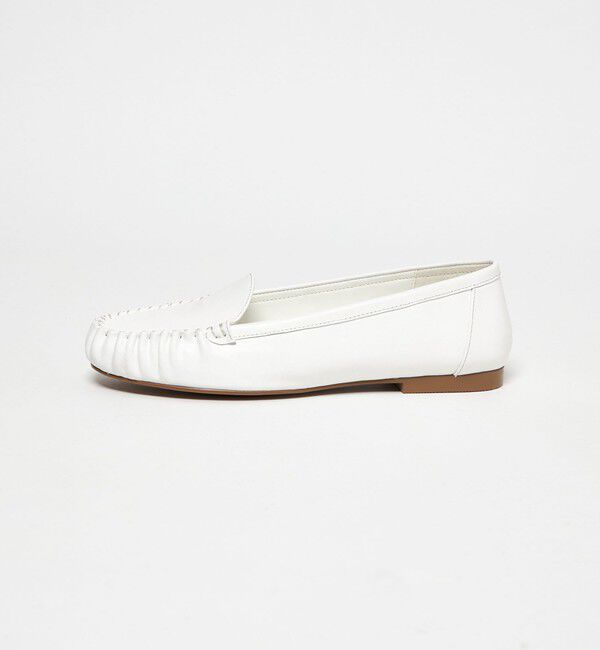 ODETTE E ODILE「プレーンハンドソーンモカ フラット15&uarr;」|モカシン|WHITE