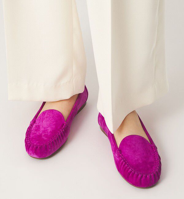 ODETTE E ODILE「プレーンハンドソーンモカ フラット15&uarr;」|モカシン|