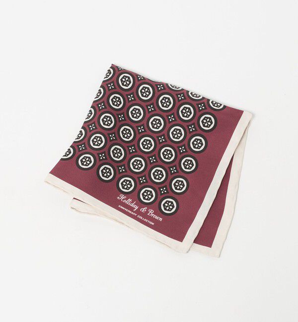 UNITED ARROWS「＜HOLLIDAY＆BROWN＞ コモン プリント ポケットチーフ」|ハンカチ|WINE