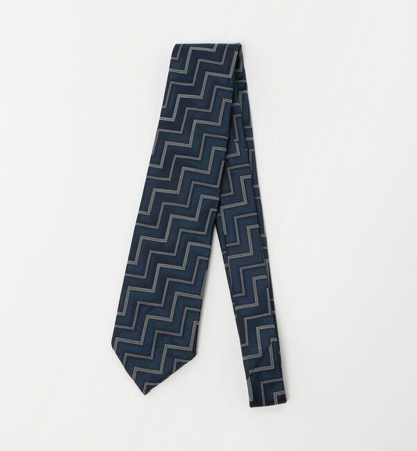 UNITED ARROWS「＜SOVEREIGN＞ビッグパターン ジャガード ネクタイ」|ネクタイ・蝶ネクタイ|NAVY