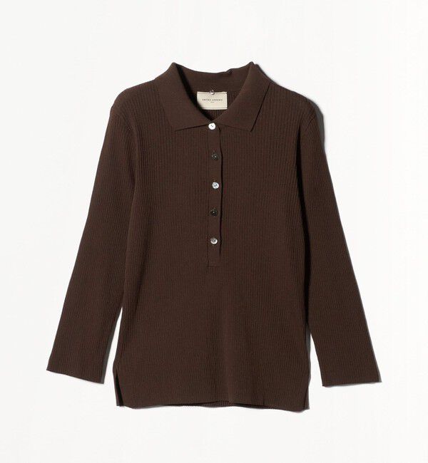 UNITED ARROWS「7分袖 シャツ コンビ ポロニット」|ニット・セーター|