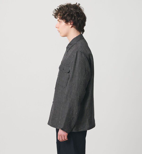 UNITED ARROWS「リネン/ナイロン チェック ユーティリティシャツ」|シャツ・ブラウス|