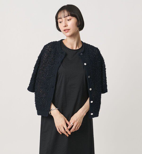 UNITED ARROWS「YTM 7分袖 カラー ミックス カーディガン」|カーディガン|