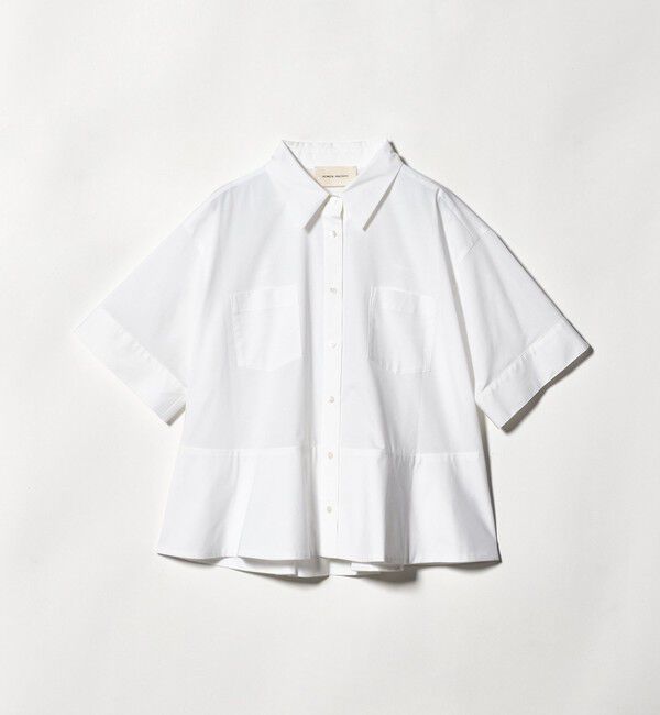 AEWEN MATOPH「＜AEWEN MATOPH＞ペプラムショートスリーブシャツ ウォッシャブル」|シャツ・ブラウス|