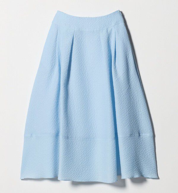 UNITED ARROWS「オーガンジー ジャガード フレアスカート ‐ウォッシャブル‐」|フレア|LT.BLUE