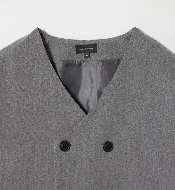 UNITED ARROWS green label relaxing「ノーカラージャケット + タックパンツ セット / キッズ 140cm-160cm」|テーラードジャケット|