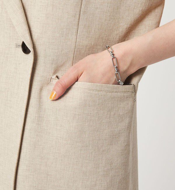 UNITED ARROWS green label relaxing「ラスティック ツイル ジレ マシンウォッシャブル ストレッチ UVカット 吸水速乾」|ベスト・ジレ|