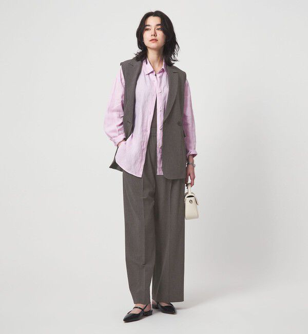 UNITED ARROWS green label relaxing「ラスティック ツイル ジレ マシンウォッシャブル ストレッチ UVカット 吸水速乾」|ベスト・ジレ|