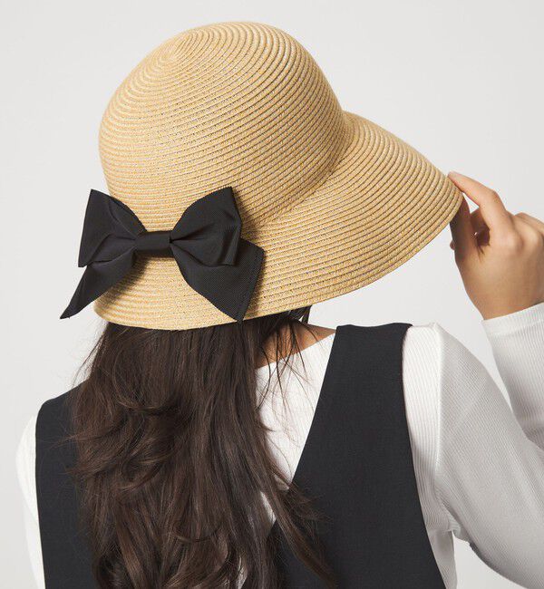 UNITED ARROWS green label relaxing「2WAY 遮光ブリム リボン ハット UVケア」|ハット|NATURAL