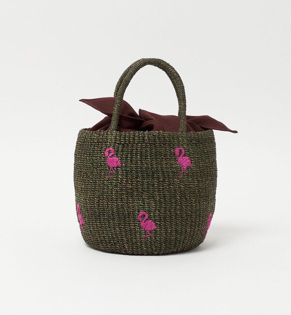 EMMEL REFINES「＜The Bagmati＞シシュウ カゴバッグ＜ Select by EMMEL REFINES ＞」|かごバッグ|DK.BROWN