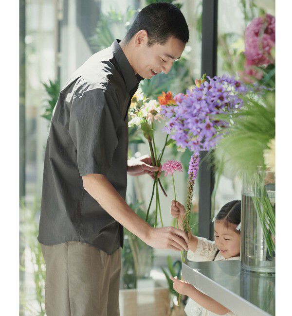 UNITED ARROWS green label relaxing「WONDER CLOTH ジャストルーズ レギュラーカラー 半袖 シャツ -ストレッチ・接触冷感・吸水速乾-」|シャツ・ブラウス|