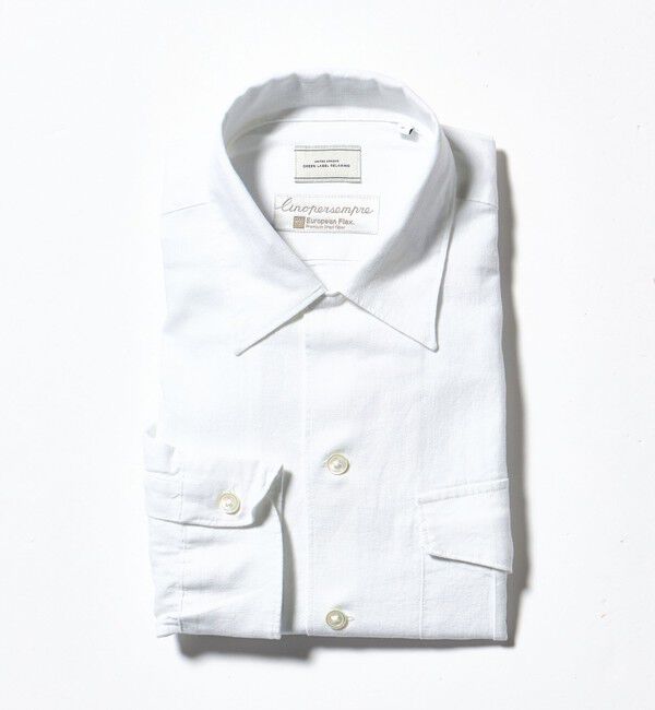 UNITED ARROWS green label relaxing「レーヨン リネン フラップポケット オープンカラー シャツ」|シャツ・ブラウス|