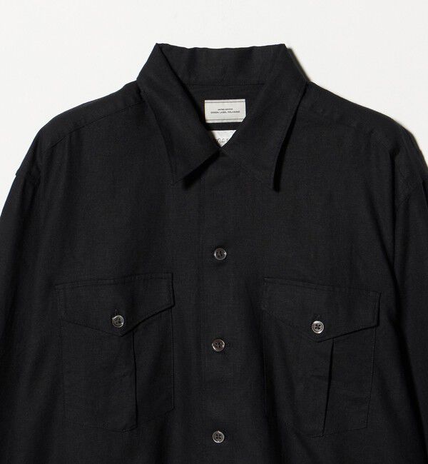 UNITED ARROWS green label relaxing「レーヨン リネン フラップポケット オープンカラー シャツ」|シャツ・ブラウス|