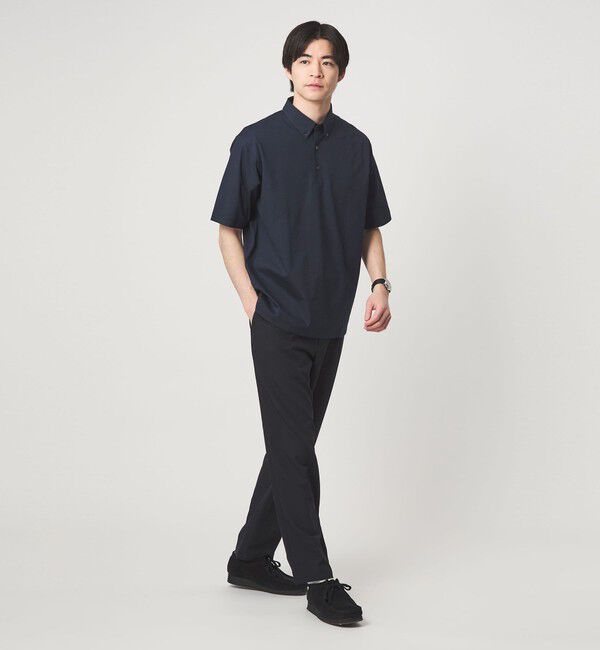 UNITED ARROWS green label relaxing「ドライ サッカー ボタンダウン 半袖 ポロシャツ -吸水速乾-」|ポロシャツ|