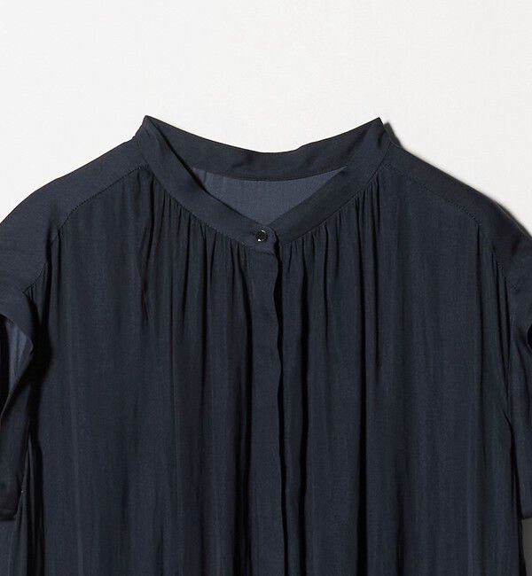 UNITED ARROWS green label relaxing「サテン ギャザー フレンチスリーブ ワンピース」|ワンピース|