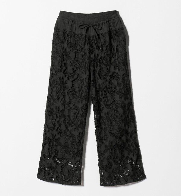 UNITED ARROWS green label relaxing「カットワークレース パンツ」|その他|BLACK