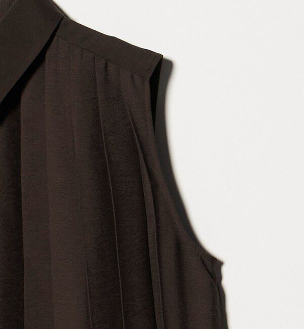 UNITED ARROWS green label relaxing「エリツキ プリーツ ノースリーブ ワンピース」|ワンピース|