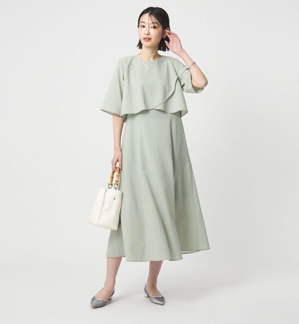 UNITED ARROWS green label relaxing「ケープ ナローフレア ワンピース」|ワンピース|LIME