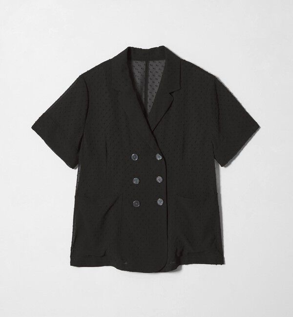 EMMEL REFINES「＜EMMEL REFINES＞EM カットGGT シアー ジャケット」|テーラードジャケット|BLACK