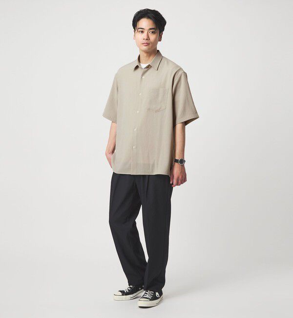 UNITED ARROWS green label relaxing「ワッシャー ポプリン ボックスシルエット 半袖 シャツ」|シャツ・ブラウス|