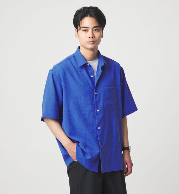 UNITED ARROWS green label relaxing「ワッシャー ポプリン ボックスシルエット 半袖 シャツ」|シャツ・ブラウス|