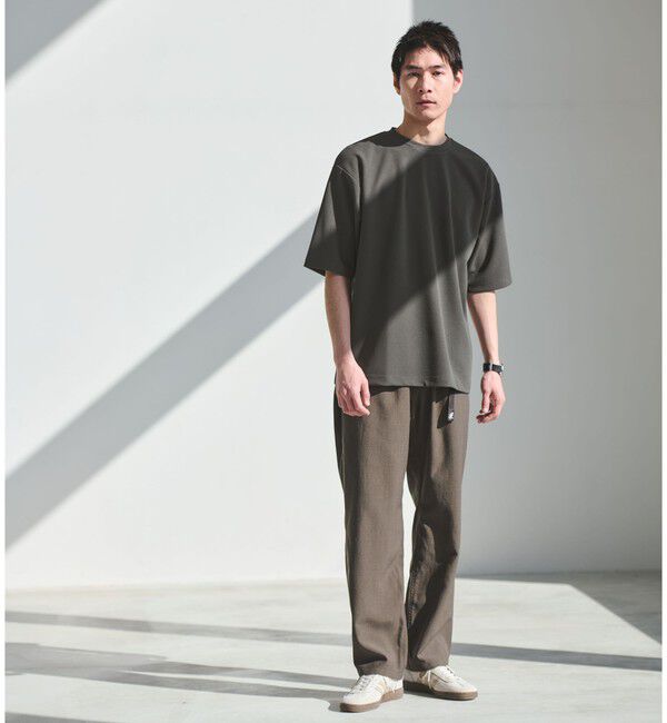 UNITED ARROWS green label relaxing「アムンゼン ツイル クルーネック 半袖 Tシャツ カットソー -吸水速乾・UVカット・抗菌-」|Tシャツ・カットソー|