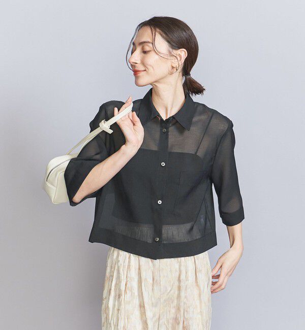 BEAUTY&YOUTH UNITED ARROWS「ポリエステル オーガンジー シャツ ウォッシャブル」|シャツ・ブラウス|