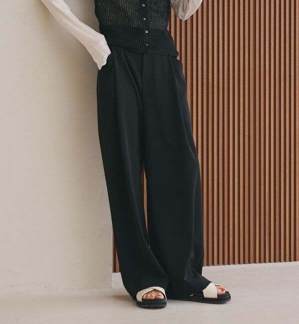 BEAUTY&YOUTH UNITED ARROWS「ポリエステルブレンド ツイルバックゴムパンツ」|スラックス|