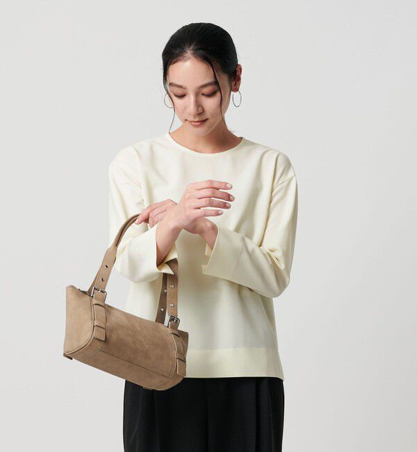BEAUTY&YOUTH UNITED ARROWS「【WEB限定 Wardrobe DAILY MINIMAL】クルーネックブラウス ウォッシャブル」|シャツ・ブラウス|OFF WHITE