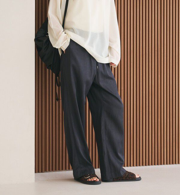 BEAUTY&YOUTH UNITED ARROWS「サテンドロースト ワイドパンツ ウォッシャブル」|その他|