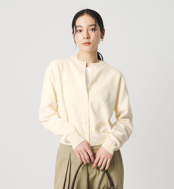 BEAUTY&YOUTH UNITED ARROWS「コットンブレンド コンパクトクルーネック カーディガン ウォッシャブル」|カーディガン|