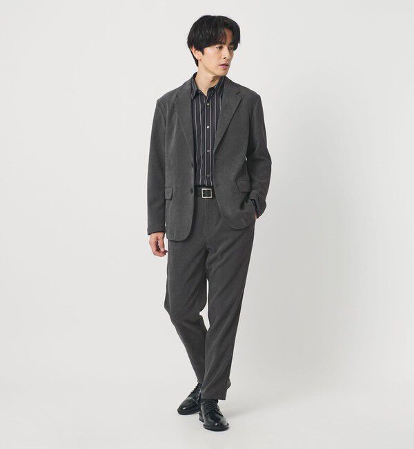 BEAUTY&YOUTH UNITED ARROWS「ブラッシュド ツイル ワンプリーツ テーパード イージーパンツ NO.5 セットアップ対応可能」|チノ|